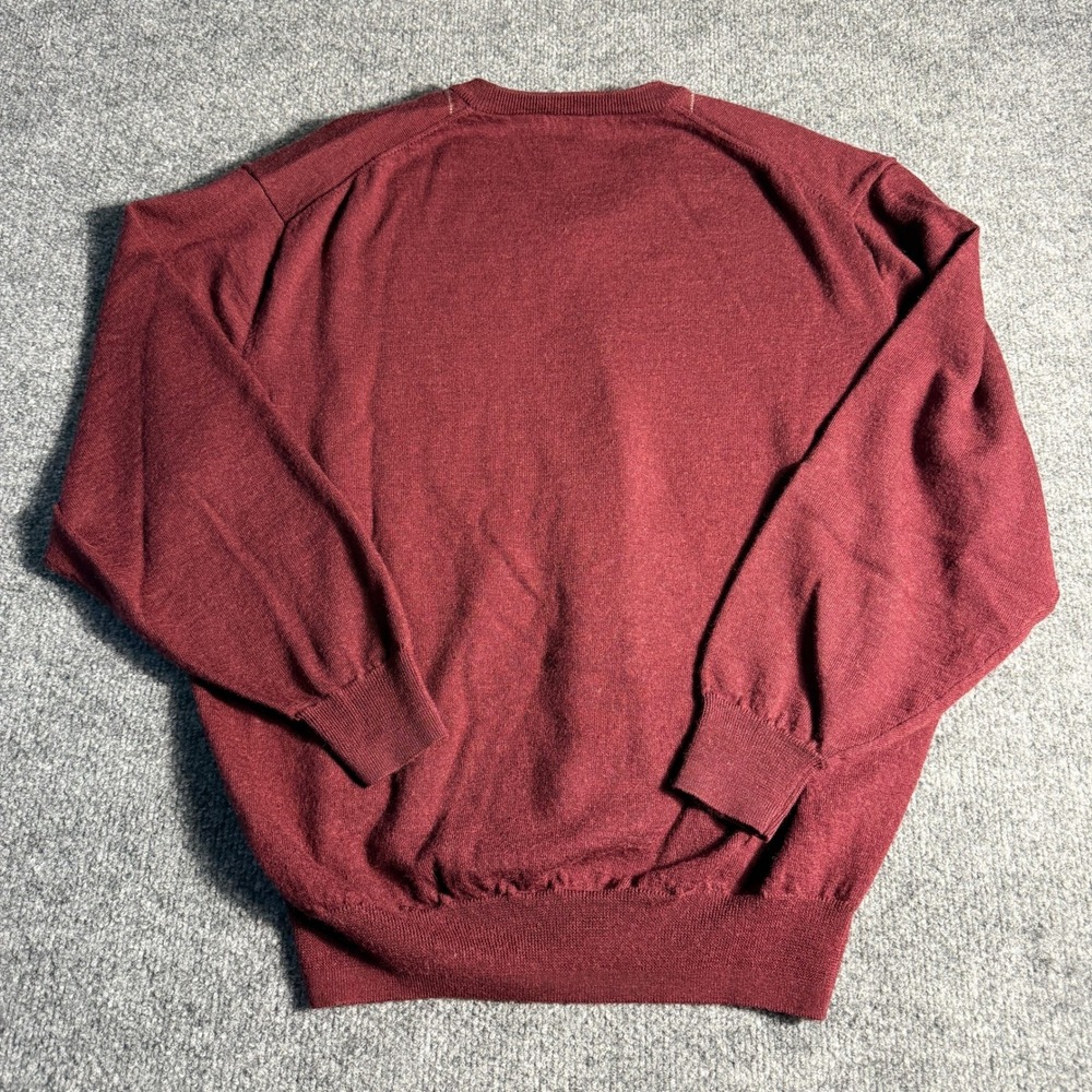 Jos. A. Bank Signature Collection Mens XXL Burgundy Argyle Merino Wool Sweater - Picture 4 of 7